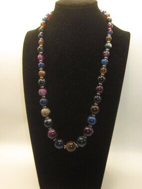 Multi Color Glass Beaded Necklace